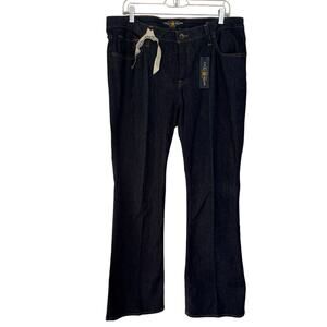 Lucky Brand Low Rise Ginger Bootcut Women's Dark Wash Jeans Size 16W NWT
